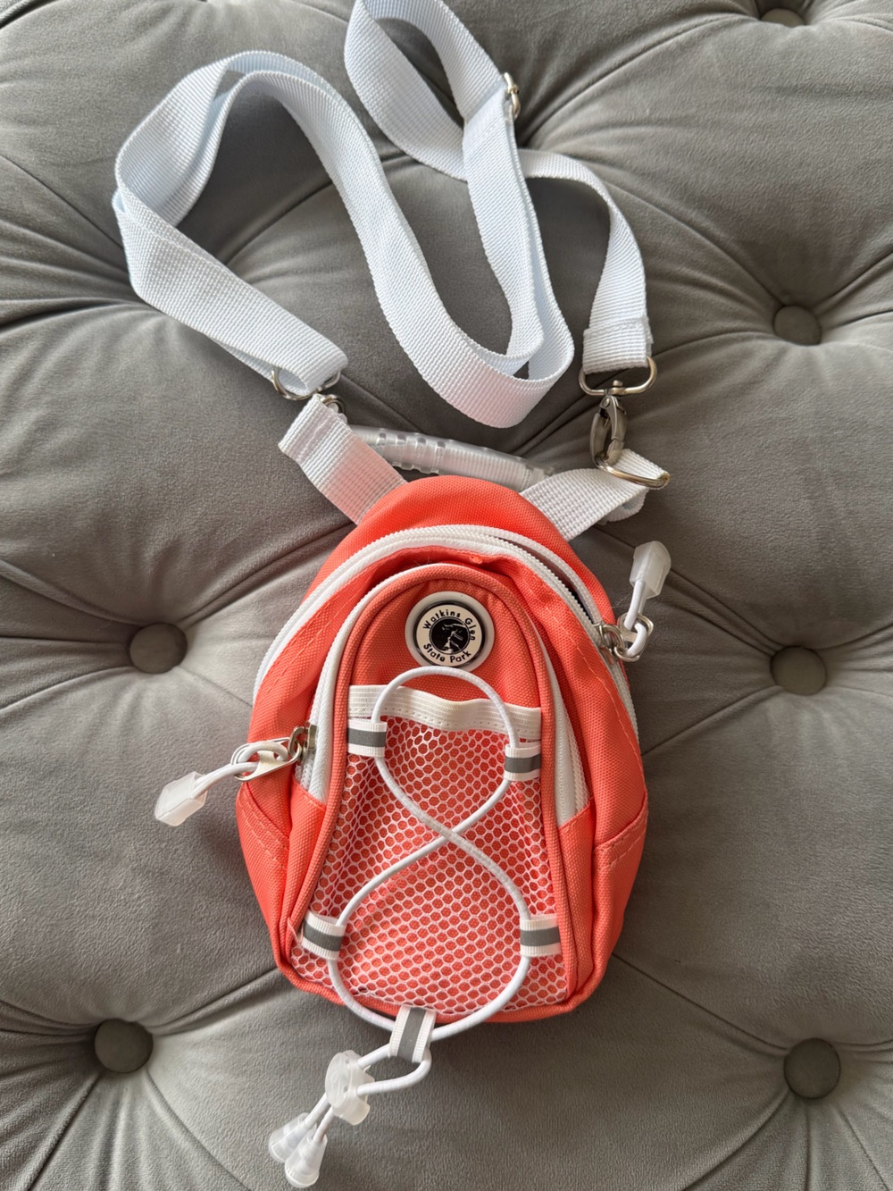 Coral Crossbody Hiking Bag with Adjustable Hip Strap